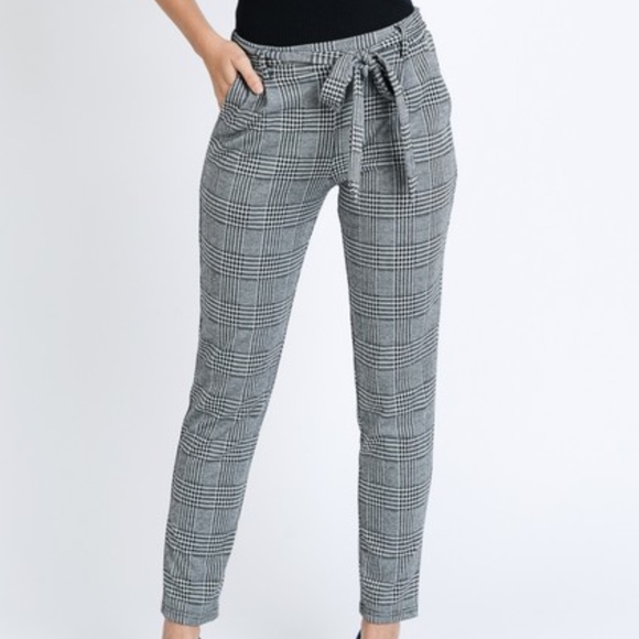 Plaid Ankle Pants Pattern Checkmate Trousers - Picture 2 of 8